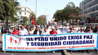 "Marcha por la Paz y la Seguridad Ciudadana" uni&oacute; a miles de peruanos, por un Pacto Social contra la delincuencia