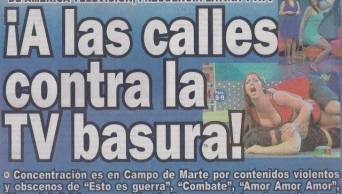 Miles de lime&ntilde;os se alistan para participar, esta tarde, en la "Marcha contra la TV basura" por las calles de Lima