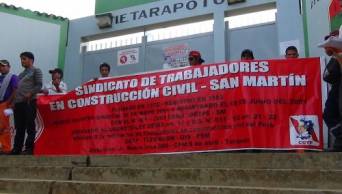 Por problemas laborales paralizan construcci&oacute;n de la nueva infraestructura educativa del Colegio Tarapoto