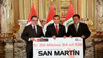 Gobierno transferir&aacute; m&aacute;s de 159 millones de nuevos soles a la regi&oacute;n San Mart&iacute;n, para proyectos viales