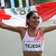 Gladys Tejeda hizo historia al obtener Medalla de oro para Per&uacute; en la Marat&oacute;n de los Juegos Panamericanos Toronto 2015 - Lamentablemente, la otra fondista peruana que participaba en la misma prueba, la huancavelicana In&eacute;s Melchor tuvo que abandonar la competencia