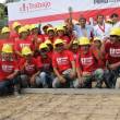 Destacan participaci&oacute;n de pobladores de Tabalosos en  construcci&oacute;n de una Losa Deportiva para la comunidad - El proyecto, que se construye con financiamiento de Programa Trabaja Per&uacute; y culmina en dos semanas ha generado 32 empleos temporales