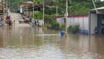 R&iacute;os Saposoa y Serrano se desbordan por lluvias intensas en la regi&oacute;n San Mart&iacute;n