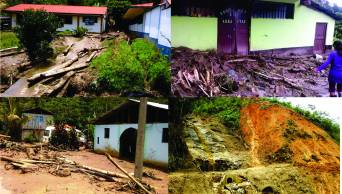 Ca&iacute;da de huaicos afect&oacute; a 7 centros poblados del distrito de Pampa Hermosa, provincia de Satipo, regi&oacute;n Jun&iacute;n