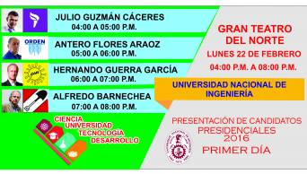 Teatro de la UNI ser&aacute; escenario de nuevo encuentro de 14 de los 17 candidatos presidenciales para exponer sus propuestas