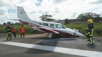 Avioneta de Saeta se despist&oacute; en aeropuerto de Yurimaguas pero no hay heridos