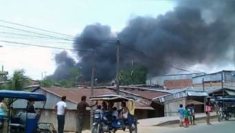 Un herido y 35 damnificados deja incendio en Yurimaguas
