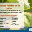 Lluvias en selva alta se intensifican desde hoy hasta el viernes 30 - 