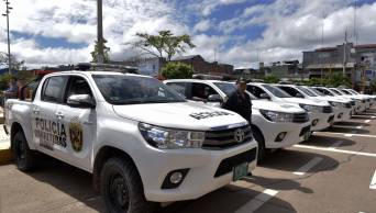 Ucayali cuenta con 23 nuevos veh&iacute;culos policiales para mejorar la seguridad ciudadana