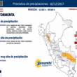 Lluvias moderadas prev&eacute;n desde este mediod&iacute;a en seis regiones del pa&iacute;s - 
