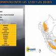 Lluvias fuertes se presentar&aacute;n hasta esta medianoche en 12 regiones - 
