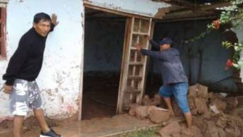 Ocho viviendas colapsan por lluvias intensas en San Mart&iacute;n